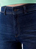 SGW-Ultra Wide Leg No Front Pocket Dark Wash