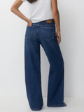 SGW - Mid Blue Retro Wash High Waist Wide Leg Jeans