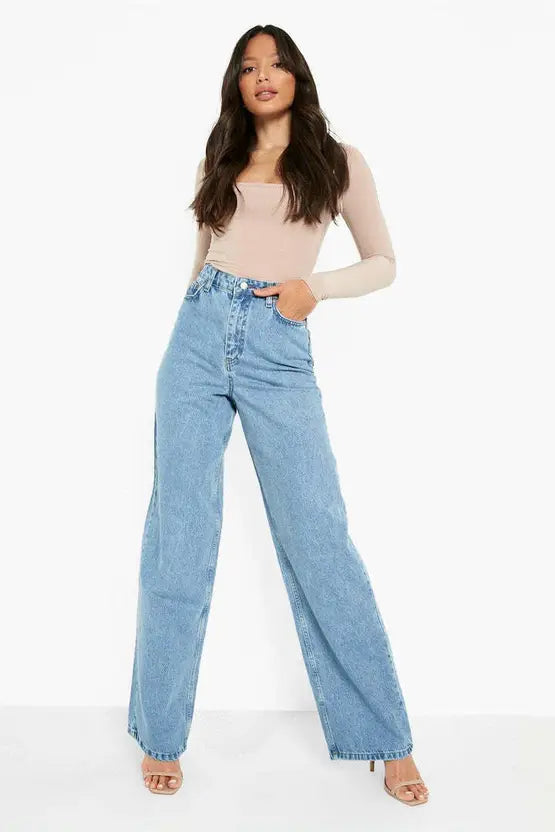 SGW - Light Blue High Waist Wide Leg Jeans