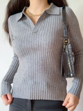 SWG Thermal Rib Knit Polo - Grey