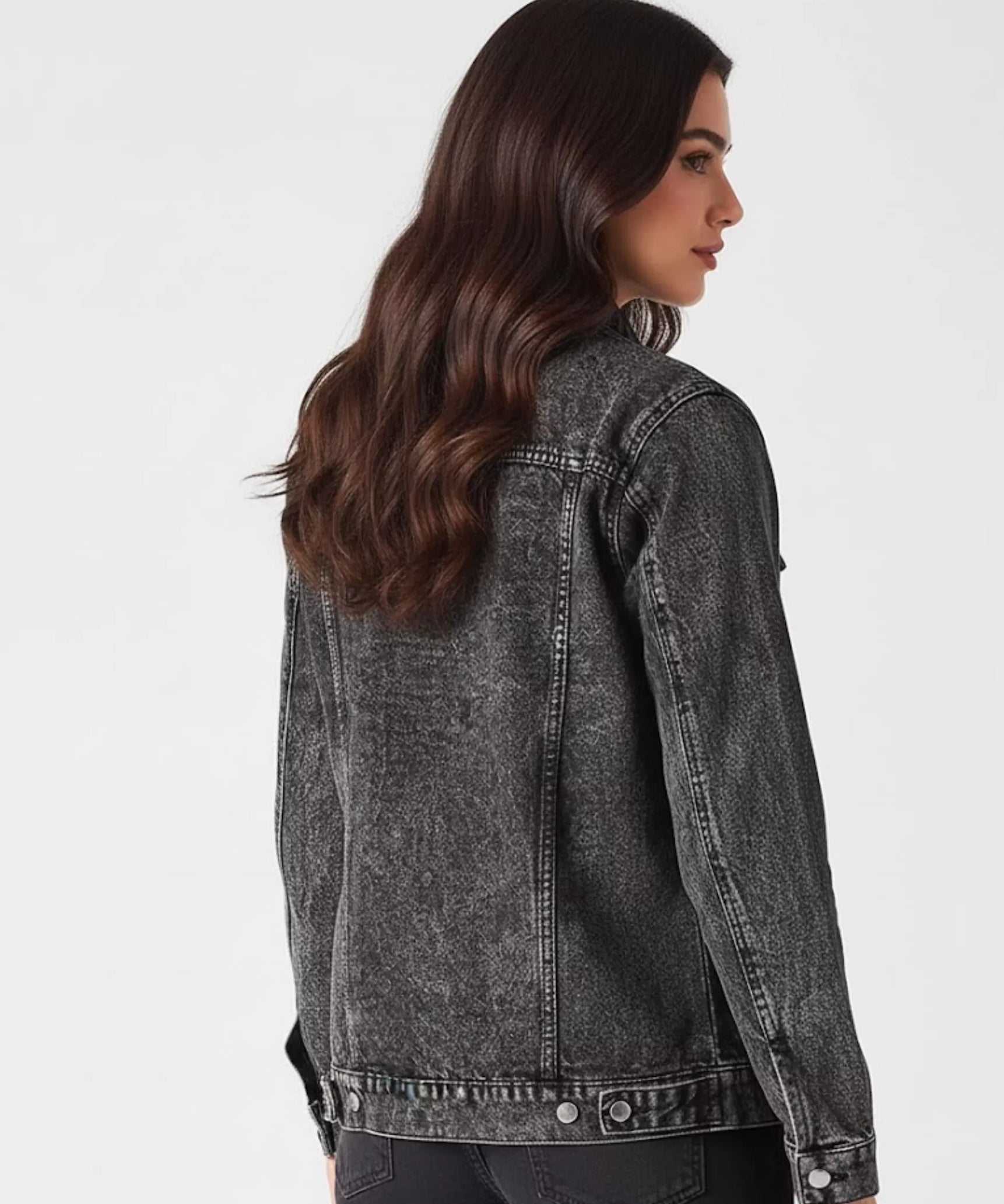 Premium Gray Acid-Washed Denim Jacket - SelectGraceWear