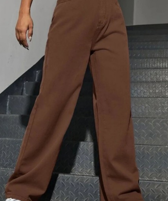 SGW High Waist Wide leg - loose fit baggy jeans - SelectGraceWear