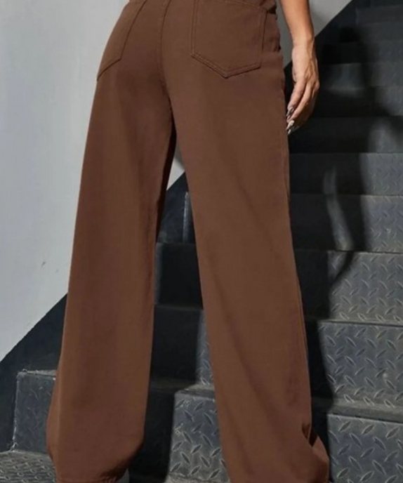 SGW High Waist Wide leg - loose fit baggy jeans - SelectGraceWear