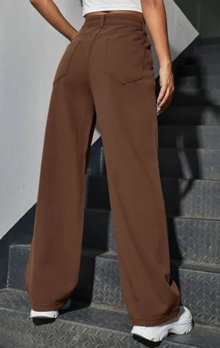 SGW High Waist Wide leg - loose fit baggy jeans - SelectGraceWear