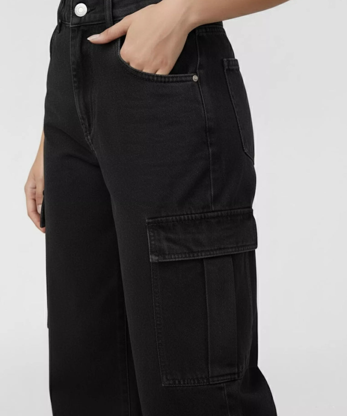 SGW - Black Cargo Wideleg Jeans