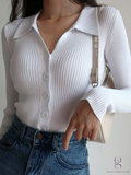 SGW Thermal V Neck Knit Shirt - White (Perfect for Summer)