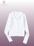 SGW Thermal V Neck Knit Shirt - White (Perfect for Summer)