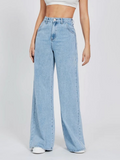 SGW - Ice Blue Vintage High Waist Wide Leg Jeans