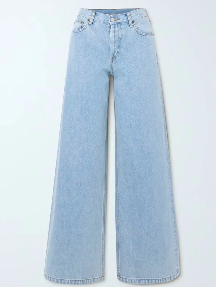 SGW - Ice Blue Vintage High Waist Wide Leg Jeans - SelectGraceWear