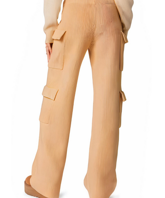 SGW - Beige Double Pocket Wide Leg Cargo Trouser