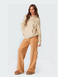 SGW - Beige Double Pocket Wide Leg Cargo Trouser