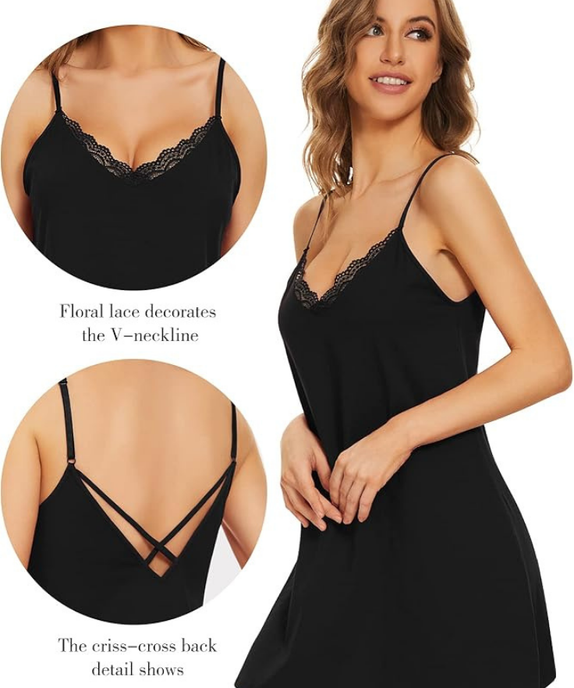 SGW Black Single V-Neck Cami - Ultrasoft Stretch - SelectGraceWear