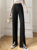 SGW - Black Split Flare High Waisted Cargo Sweatpants