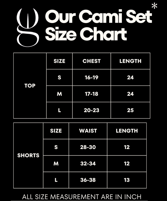 SGW Black Cami Set - Soft, Stretchable & Lace-Trimmed - SelectGraceWear