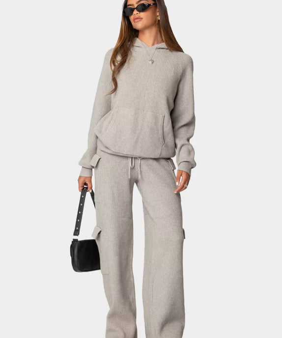 SGW – Grey High-Rise Thermal Trousers Double Pocket - SelectGraceWear