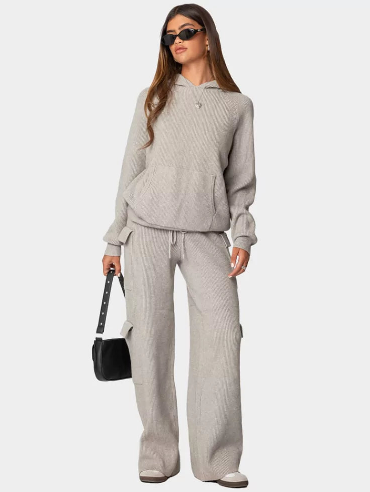 SGW – Grey High-Rise Thermal Trousers Double Pocket - SelectGraceWear