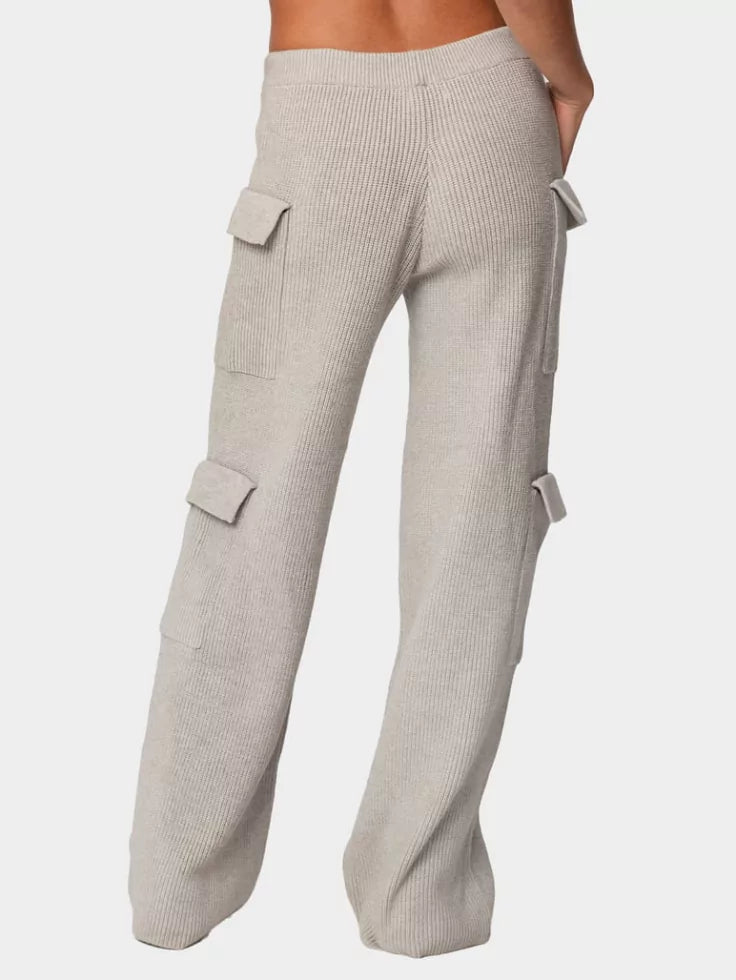 SGW – Grey High-Rise Thermal Trousers Double Pocket - SelectGraceWear