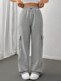 SGW - Grey High-Waisted Cargo Sweatpants