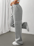 SGW - Grey High-Waisted Cargo Sweatpants