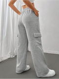 SGW - Grey High-Waisted Cargo Sweatpants