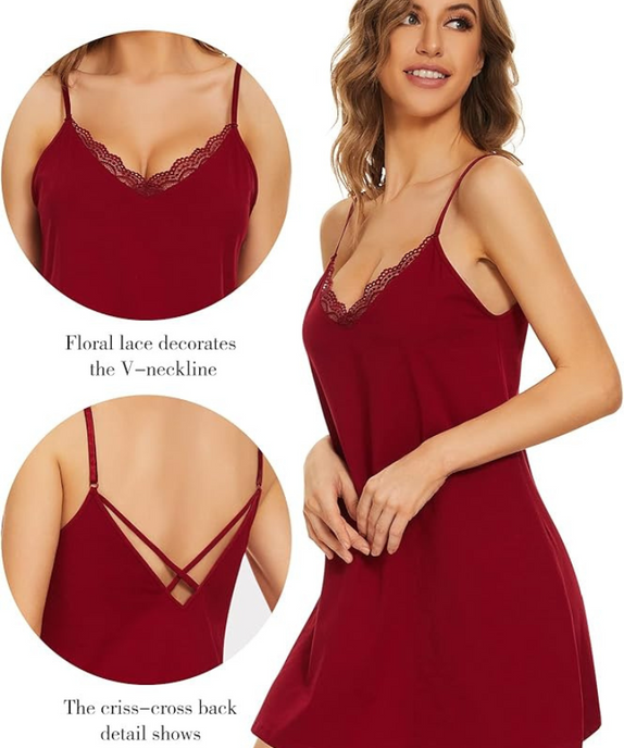 SGW Red Single V-Neck Cami - Ultrasoft Stretch - SelectGraceWear