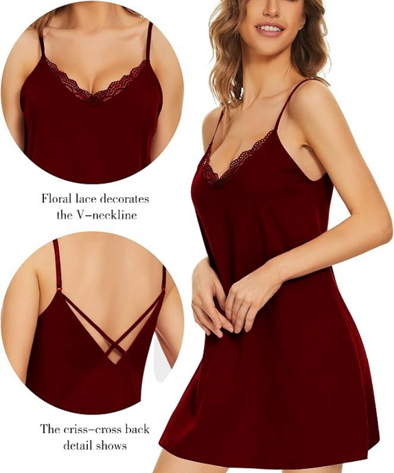 SGW Maroon Single V-Neck Cami - Ultrasoft Stretch - SelectGraceWear