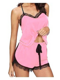 SGW Pink Cami Set - Soft, Stretchable & Lace-Trimmed