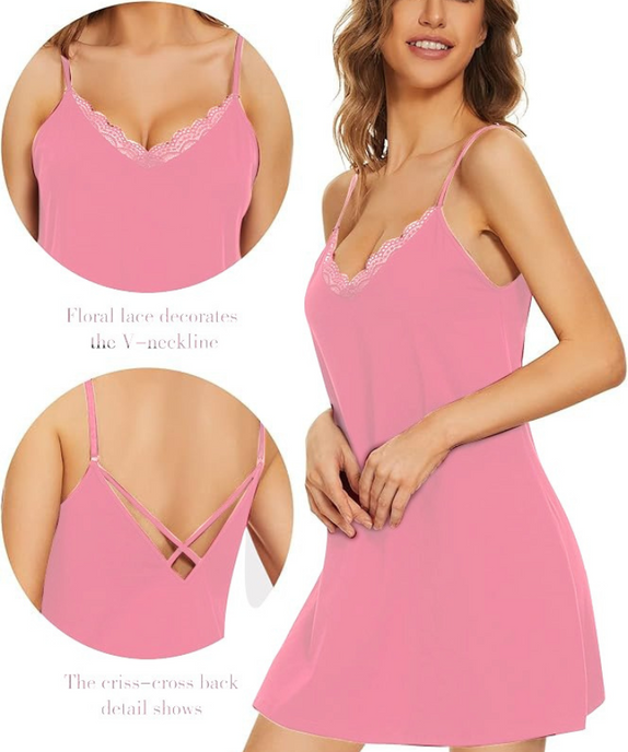 SGW Pink Single V-Neck Cami - Ultrasoft Stretch - SelectGraceWear
