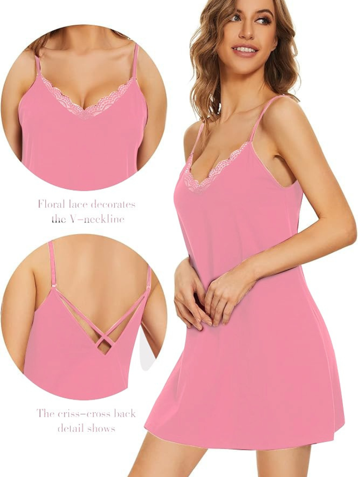 SGW Pink Single V-Neck Cami - Ultrasoft Stretch - SelectGraceWear