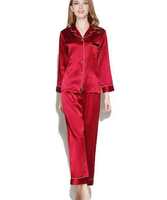 SGW- Silk PJ Set - Red