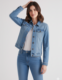 Women’s Casual Ice Blue Washed Denim Jacket