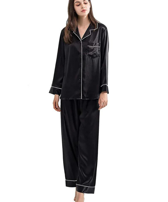 SGW-Silk PJ Set - Black