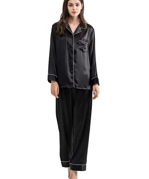 SGW-Silk PJ Set - Black