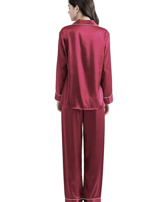 SGW- Silk PJ Set - Maroon