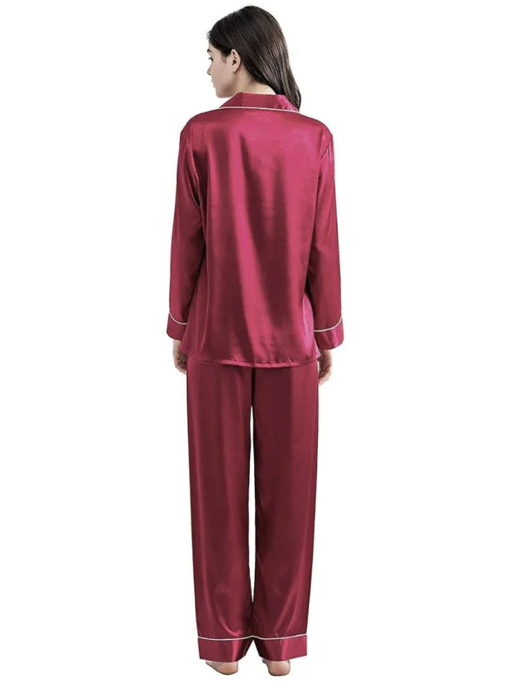 SGW- Silk PJ Set - Maroon