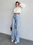 SGW - Crystal Blue Wash Tailored Flare Jeans