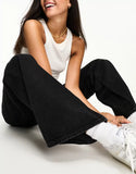 SGW Black High Waist Wide Leg Baggy Jeans