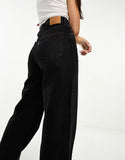 SGW Black High Waist Wide Leg Baggy Jeans