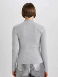 SGW Grey Mock Zip Knit Tee - Full Sleeves