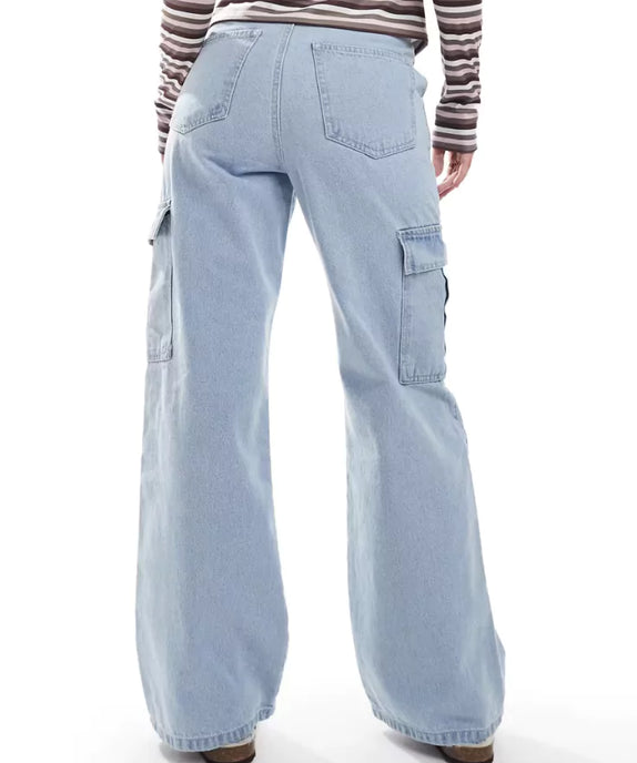 SGW - Classic Light Blue Wide leg Cargo jeans