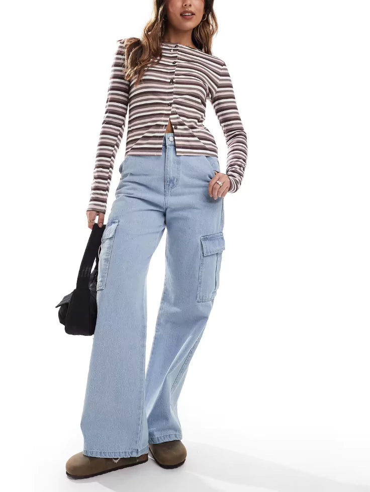 SGW - Classic Light Blue Wide leg Cargo jeans