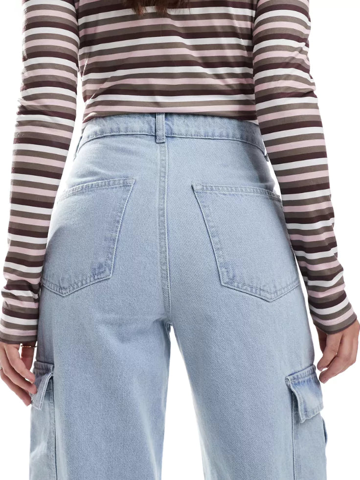 SGW - Classic Light Blue Wide leg Cargo jeans