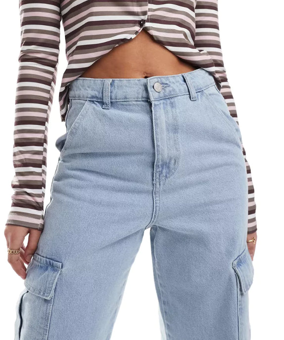 SGW - Classic Light Blue Wide leg Cargo jeans