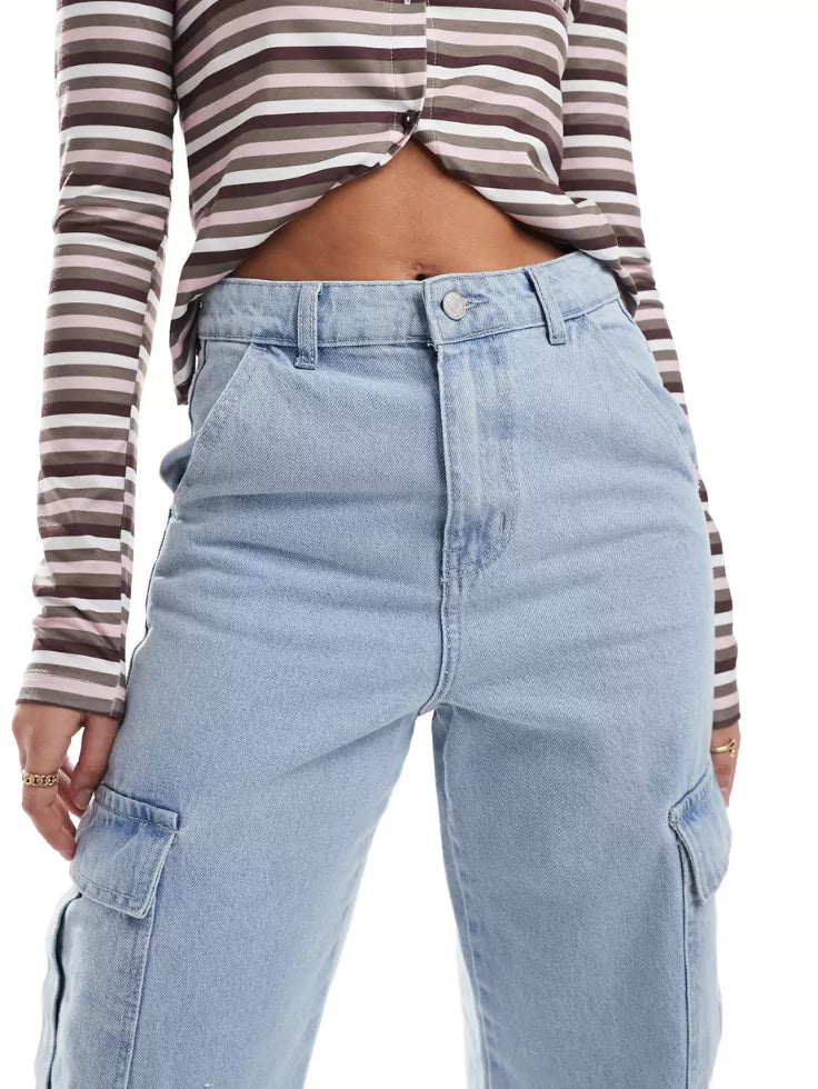 SGW - Classic Light Blue Wide leg Cargo jeans