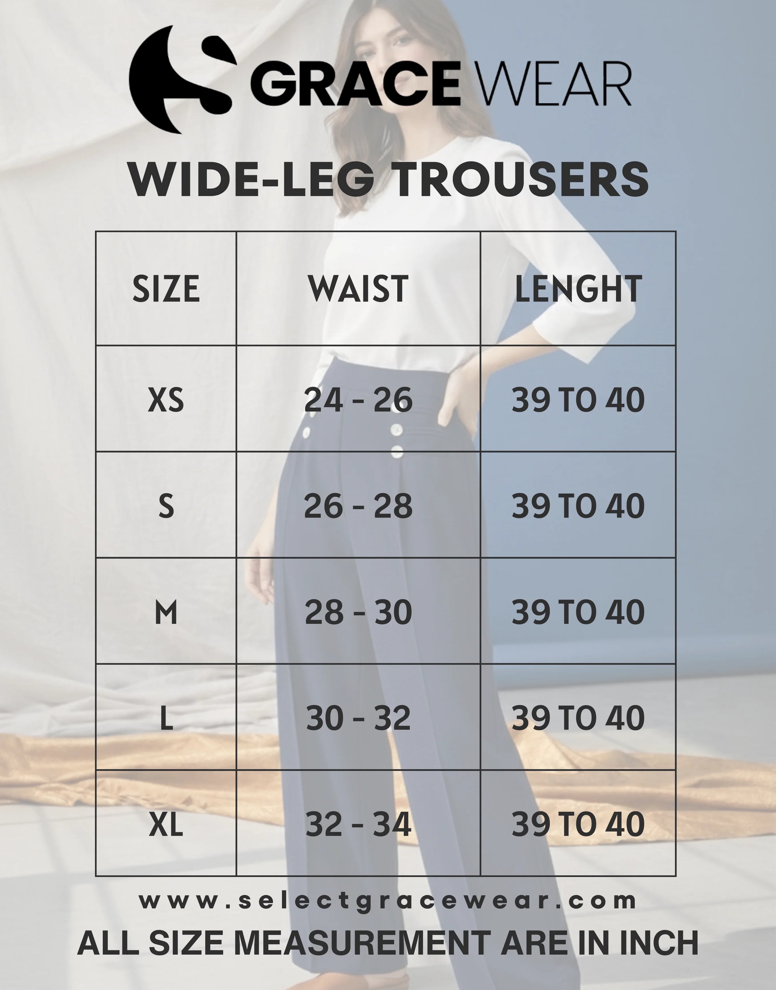 SGW Navy High-Rise Long Trousers with Metallic Buttons - SelectGraceWear