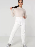SGW - White High Waist Paperbag Jeans